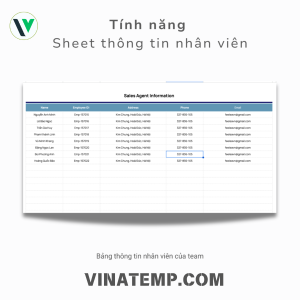 bảng tính tự động hoa hồng và doanh thu