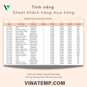 Mẫu theo dõi khách hàng và báo cáo doanh số