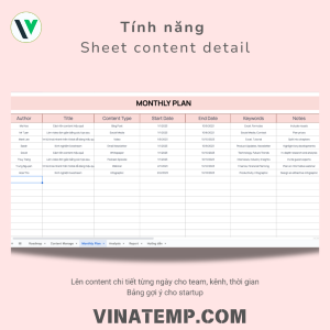 Mẫu kế hoạch content marketing