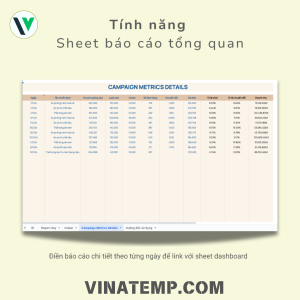 Mẫu báo cáo quảng cáo Shopee