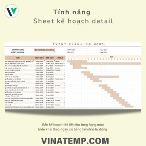 Mẫu kế hoạch event tổng thể và chi tiết