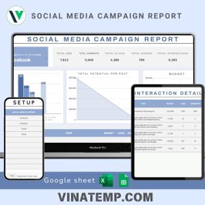 Mẫu theo dõi và báo cáo chiến dịch từng kênh SOCIAL MEDIA