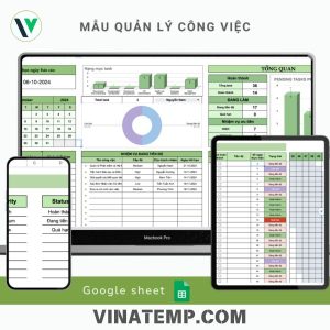 Mẫu Dashboard báo cáo công việc Team chi tiết